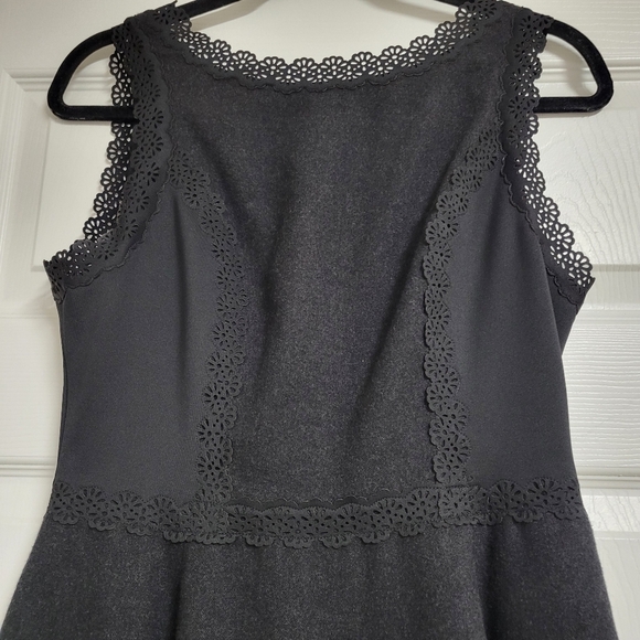 Susana Monaco Black Laser Trim Fit And Flare Dress - Picture 5 of 9